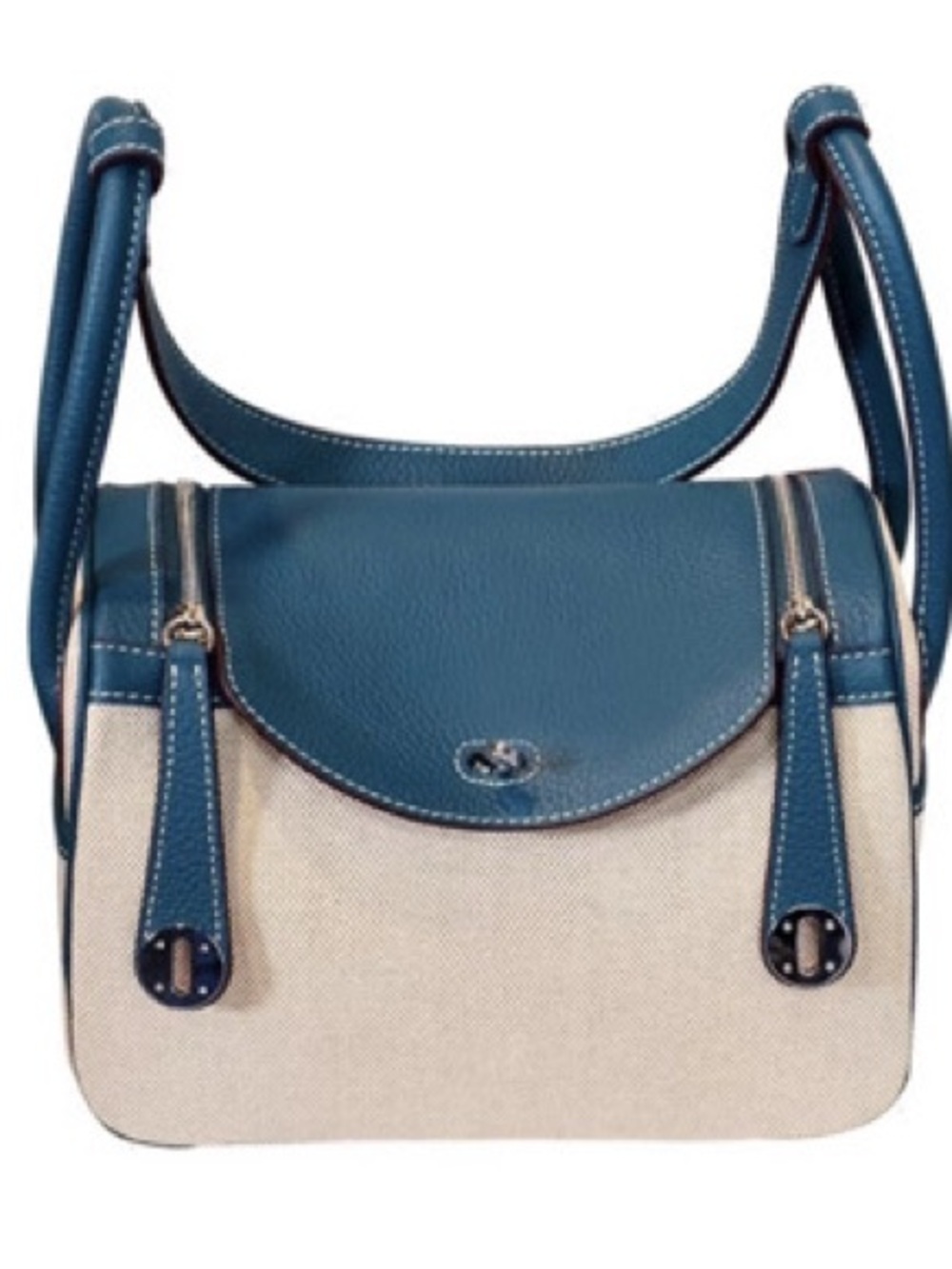 Blue and Cream Shoulder Bag